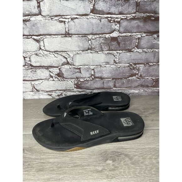Reef Black Synthetic Bottle Opener Foam Flip Flop Sandals Men’s Sz 13M US/46EU - Picture 14 of 16